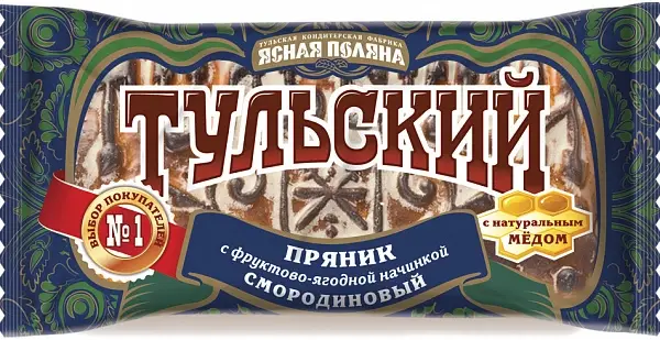 ТУЛЬСКИЙ Пряник со смородиной 140гр*22шт (пал112) Объединенные кондитеры