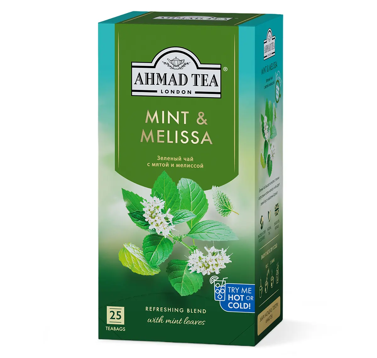 АХМАД 25пак Мята и Мелиса зеленый чай 1,8гр*12шт (2258) Ахмад Ти