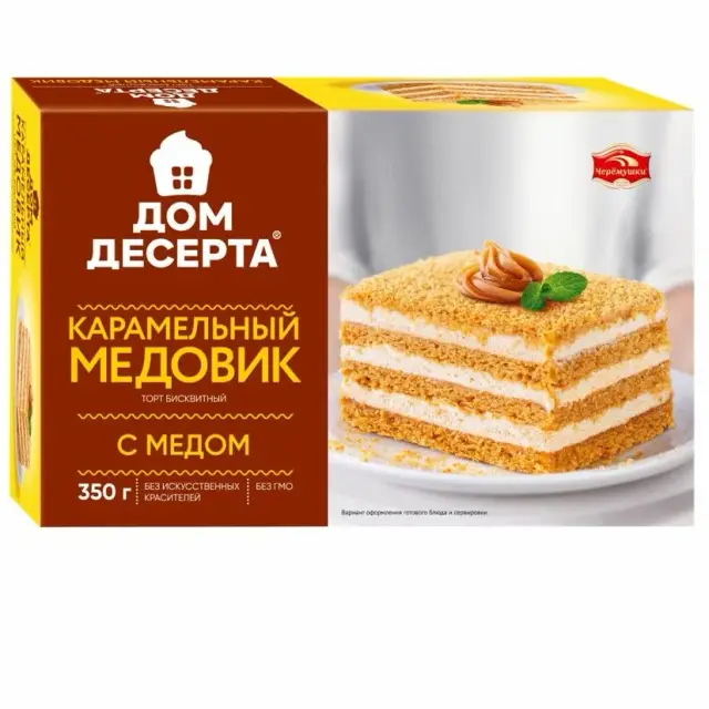 ДОМ ДЕСЕРТА Торт Карамельный медовик 350гр*6шт КБК Черемушки
