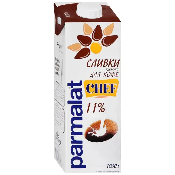 ПАРМАЛАТ сливки ультрапаст. питьевые 11% 1000гр*16шт Лакталис