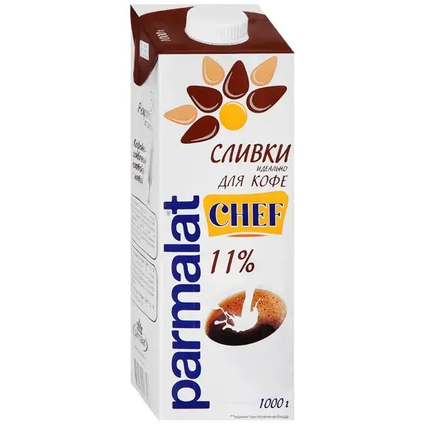 ПАРМАЛАТ сливки ультрапаст. питьевые 11% 1000гр*16шт Лакталис