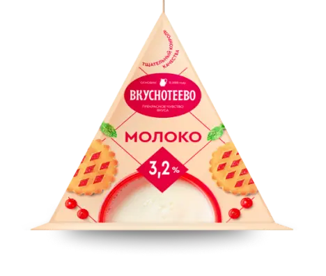 Молоко "Вкуснотеево" ультрапастеризованное 200мл 3,2% (Россия)