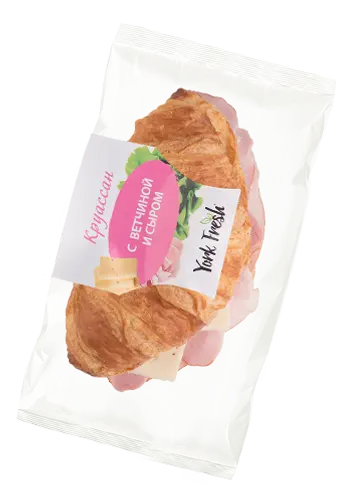 "York Fresh" Круассан с Ветчиной и Сыром 115г (Россия)