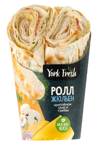 "York Fresh" Ролл с цыпленком сыром и грибами 150г