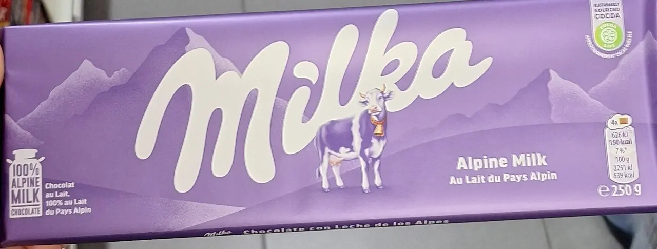 Шоколад "MILKA" Alpine Millk 250г (Польша)