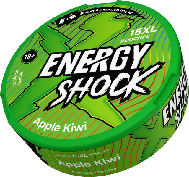 Энергетические паучи " Energy Shok" Apple Kivi 10г (Россия)