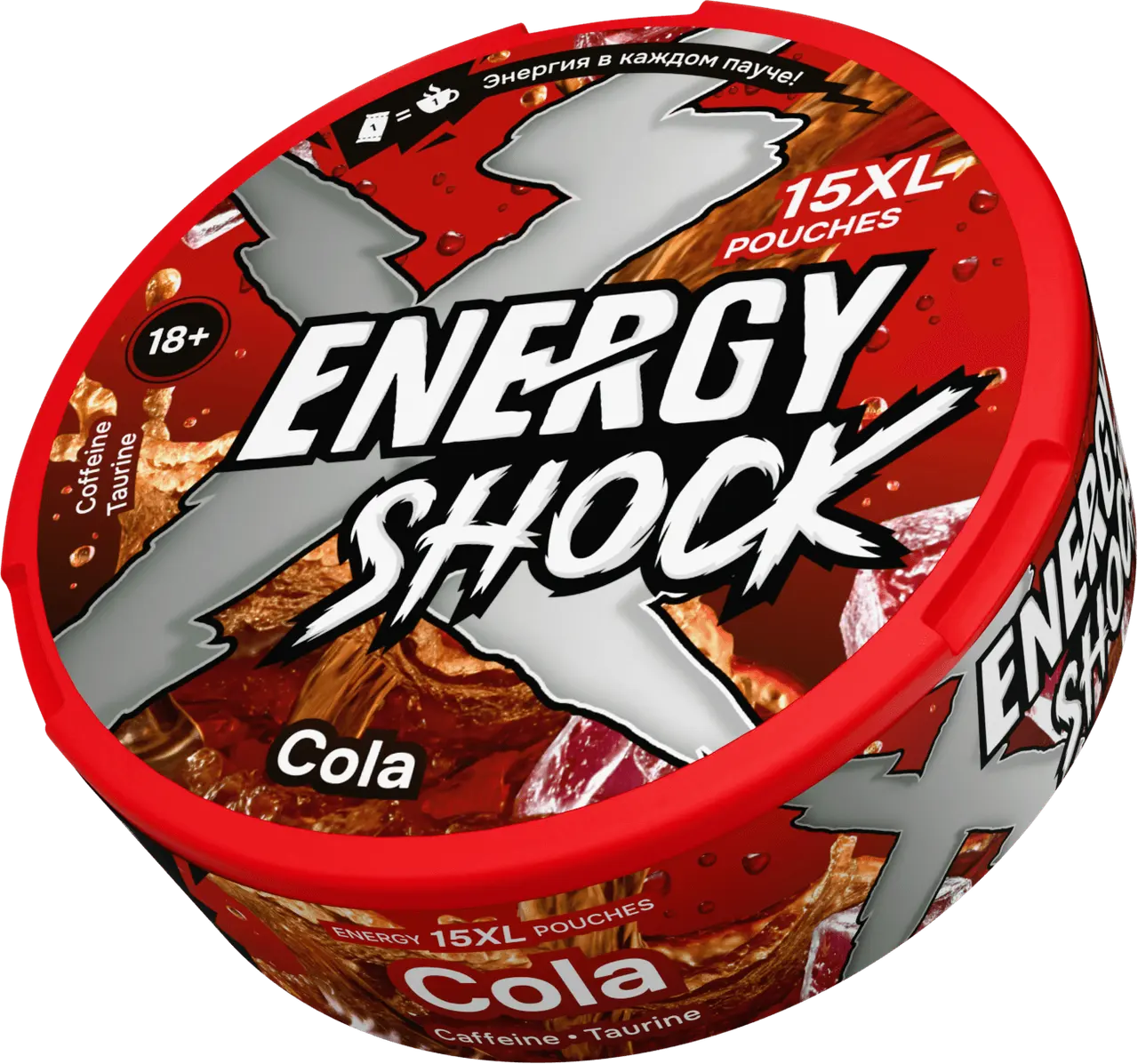 Энергетические паучи " Energy Shok" Cola 10г (Россия)