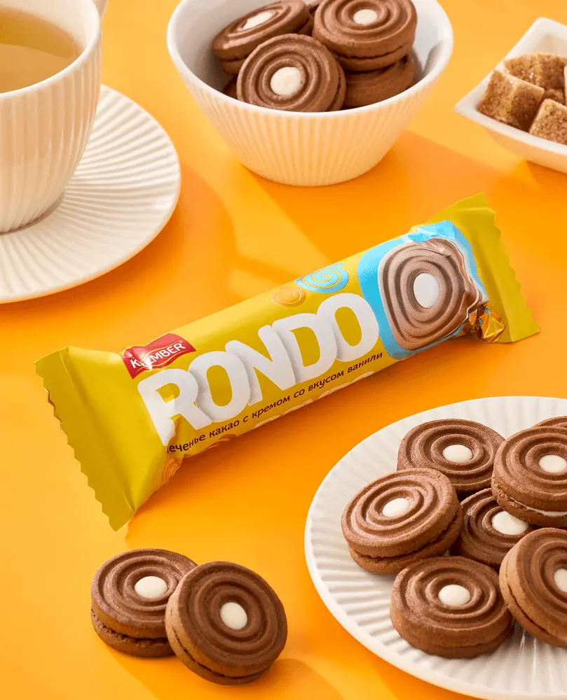 Печенье "Rondo" какао с ванильным кремом 73г (Россия)