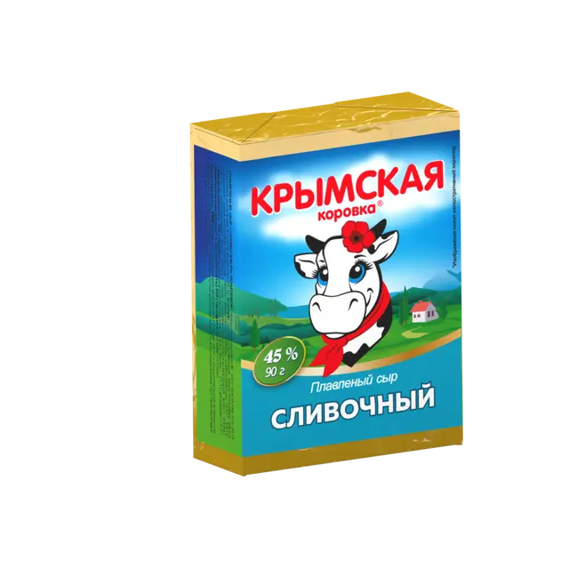 КСК "Крымская Коровка" Сыр плавленый сливочный 45% 90г (Россия)