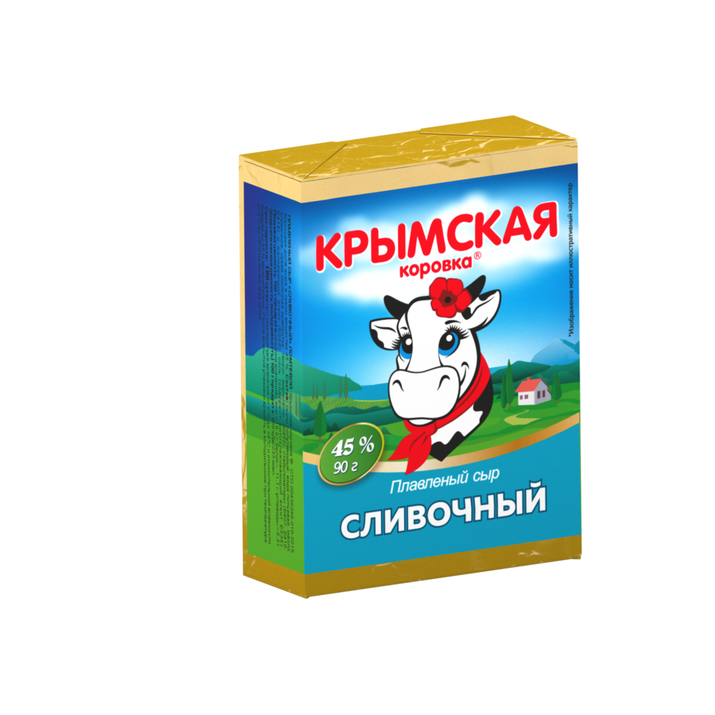 КСК "Крымская Коровка" Сыр плавленый сливочный 45% 90г (Россия)