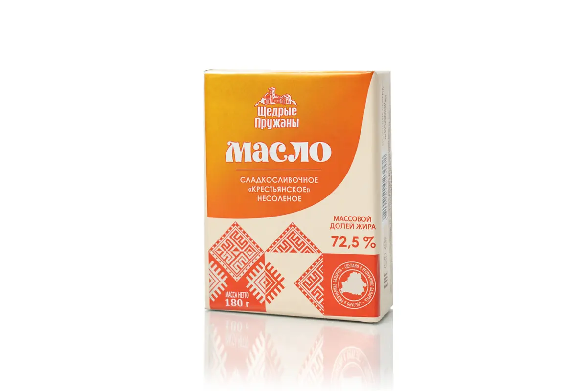 Масло"Щедрые Пружаны" 82.5% 180г (Россия)