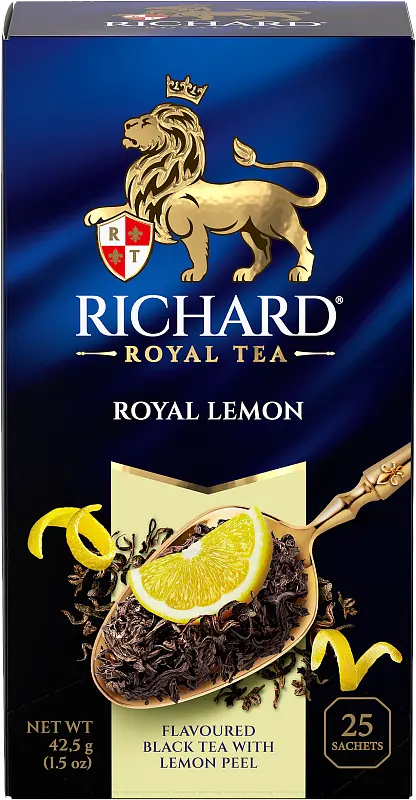 РИЧАРД 25пак Роял Лимон (Lemon) чай черн. 1уп*12шт Май