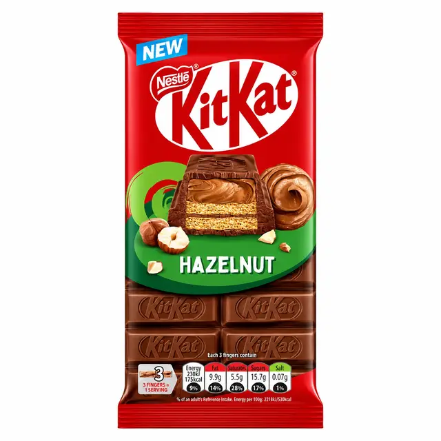 Плитка Kit Kat 99гр Hazelnut с Лесным Орехом (ЕС) 1уп*15шт
