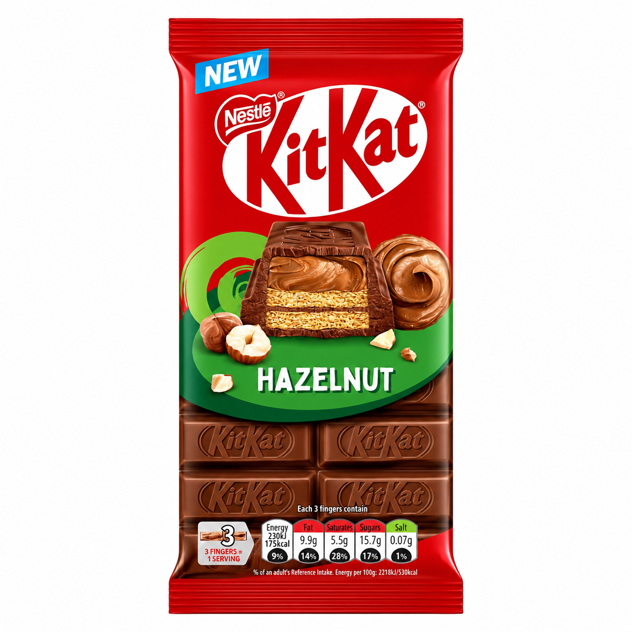 Плитка Kit Kat 99гр Hazelnut с Лесным Орехом (ЕС) 1уп*15шт