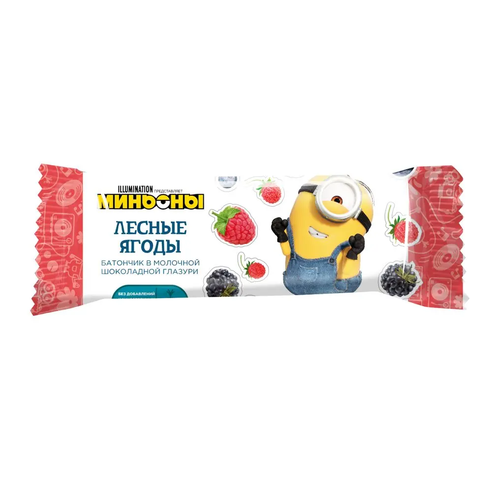 МИНЬОНЫ батончик глазир. Лесные ягоды 30гр 2бл*18шт МОК