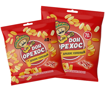 Арахис  "Дон орехос" со вкусом бекона" 40г (Россия)