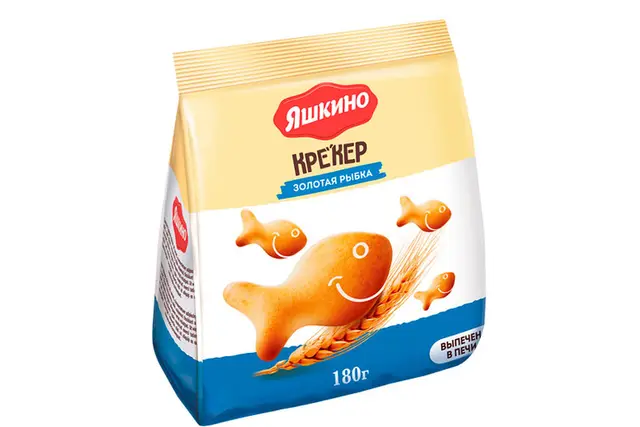 Крекер «Яшкино» Золотая рыбка 180 г (Россия)