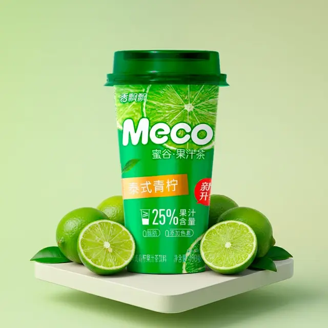 Напиток фруктовый " Meco" со вкусом лимон - лайм  400 мл ПЭТ (Китай)