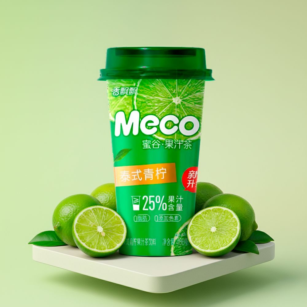 Напиток фруктовый " Meco" со вкусом лимон - лайм  400 мл ПЭТ (Китай)