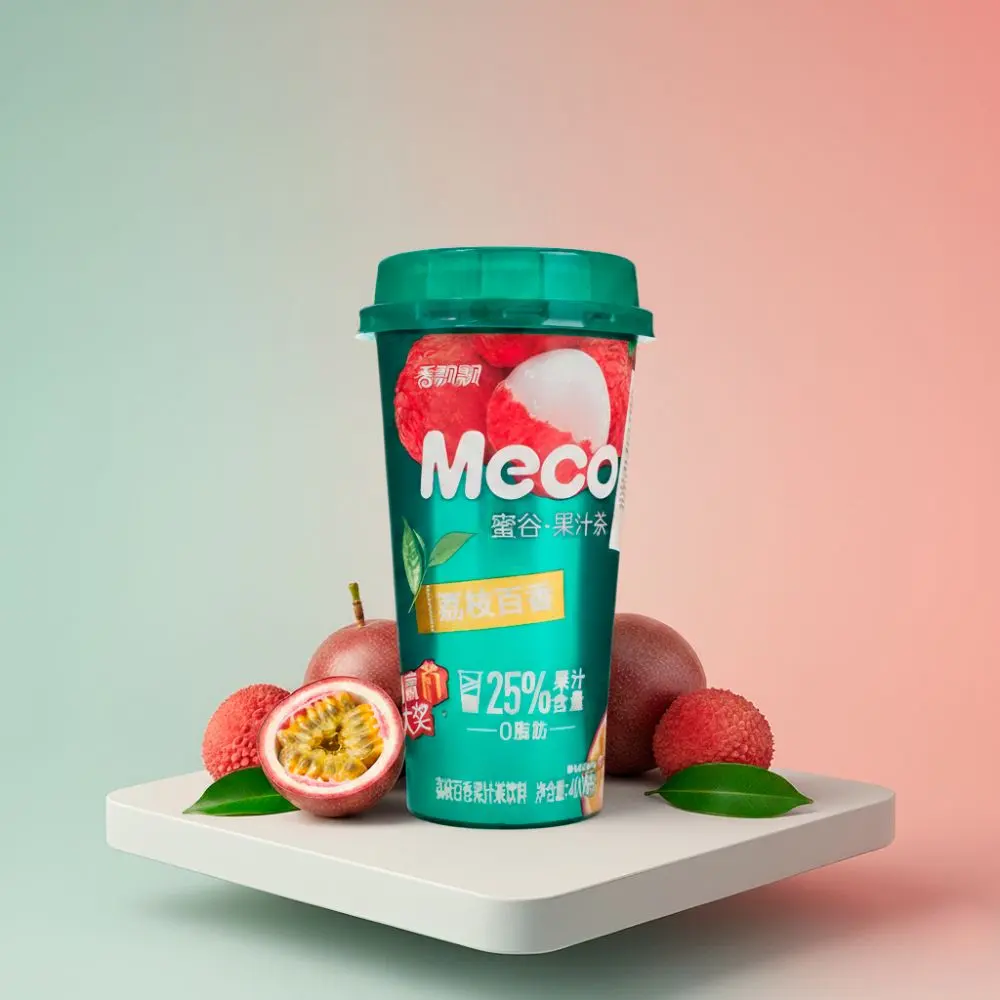 Напиток фруктовый "Meco" со вкусом личи и маракуйя 400мл ПЭТ (Китай)