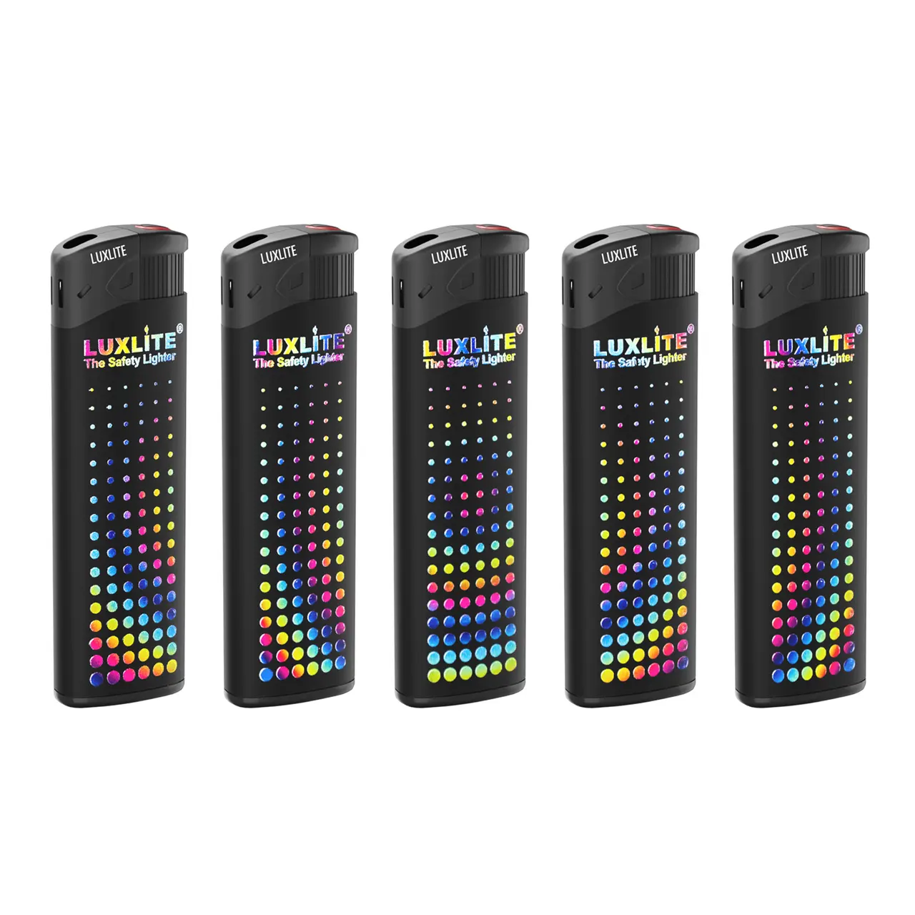 ЛЮКСЛАЙТ Зажигалка пьезо 8500L АП BLACK RUBBER SP 20бл*50шт 03843