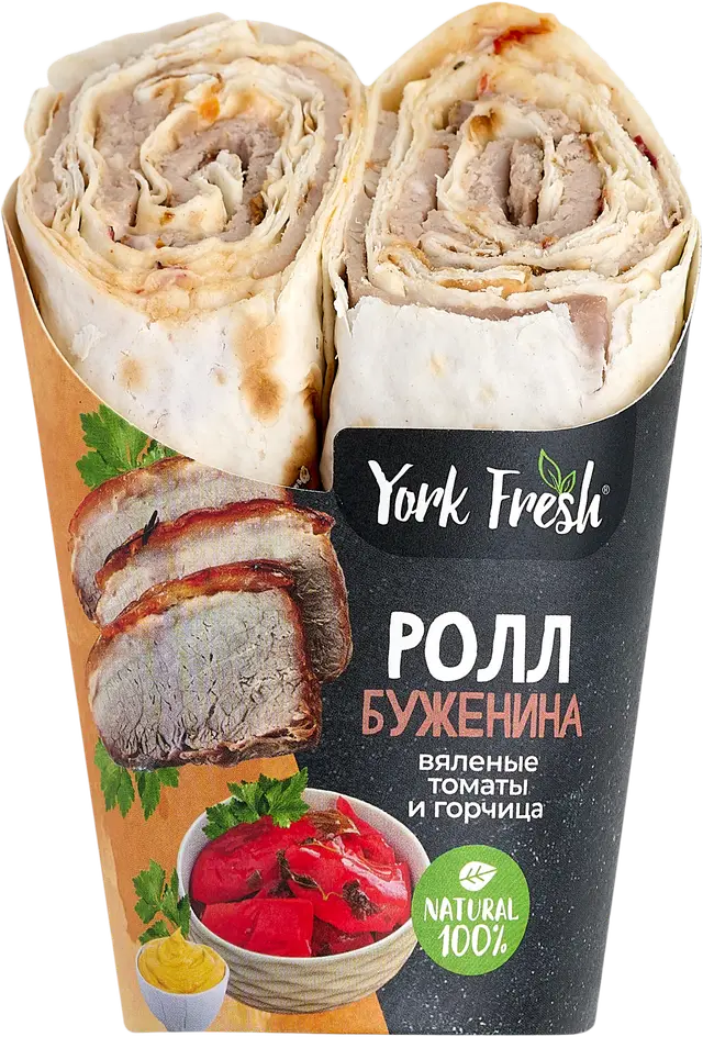 York Fresh Рол буженина с дижонской горчицей и оващами 170г (Россия)