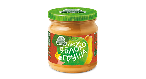 Пюре "Семилукская Трапеза" ЯБЛОЧНО-ГРУШЕВОЕ 470г СТ (Россия)
