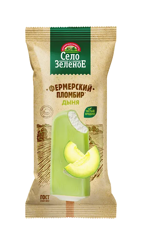 Мороженое "Село Зеленое" Ваниль Дыня 70г (Россия)