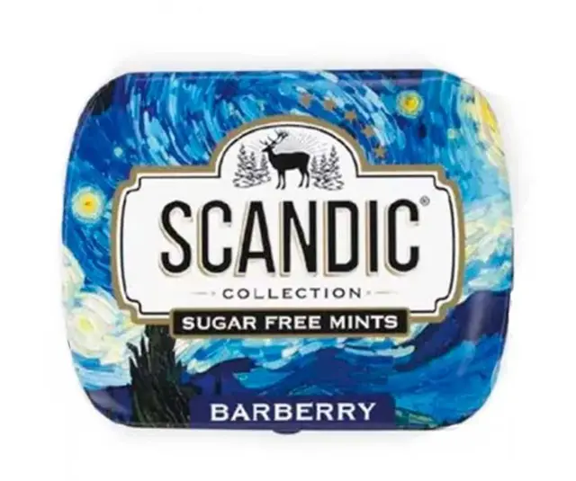 Конфеты SCANDIC без сахара БАРБАРИС 14гр*12бл*18шт ТД Энергон Русс