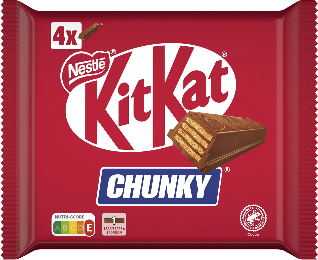 Kit Kat Chunky Smooth Bitter (Кит Кат Чанки в темном шоколаде) 38г (12)*20