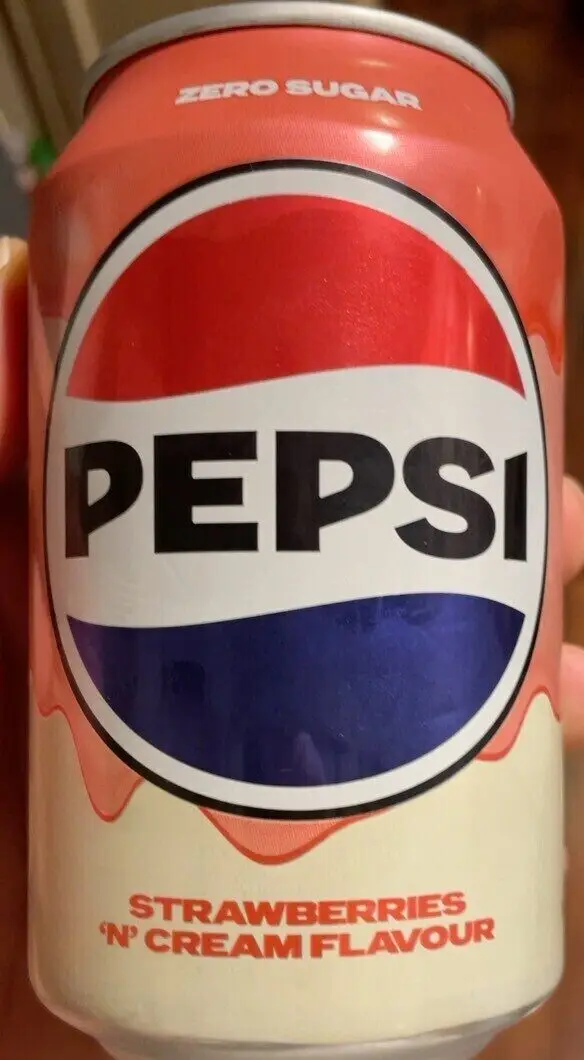 Газированный напиток PEPSI Strawberry and Cream zero sugar, 0,33л