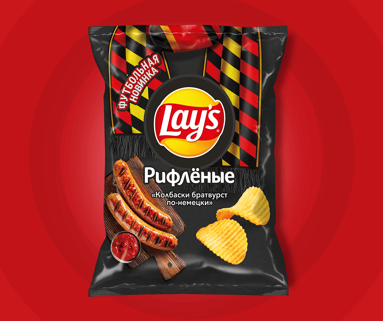 Чипсы "Lays" Колбаски братвурст 105гр (Россия)