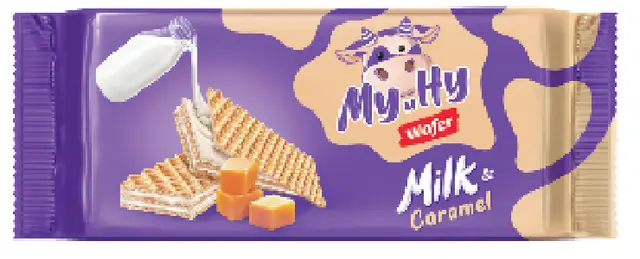 Вафли "Му и Ну" Карамельные с молоком 70г (Россия)