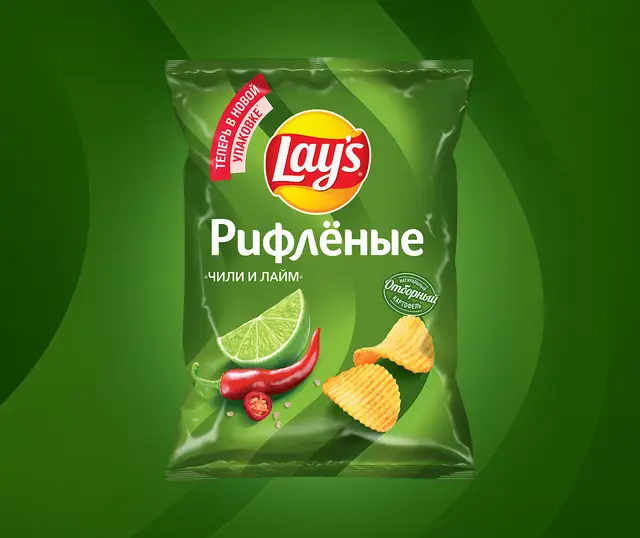 Чипсы "Lays" Чили лайм 105г (Россия)