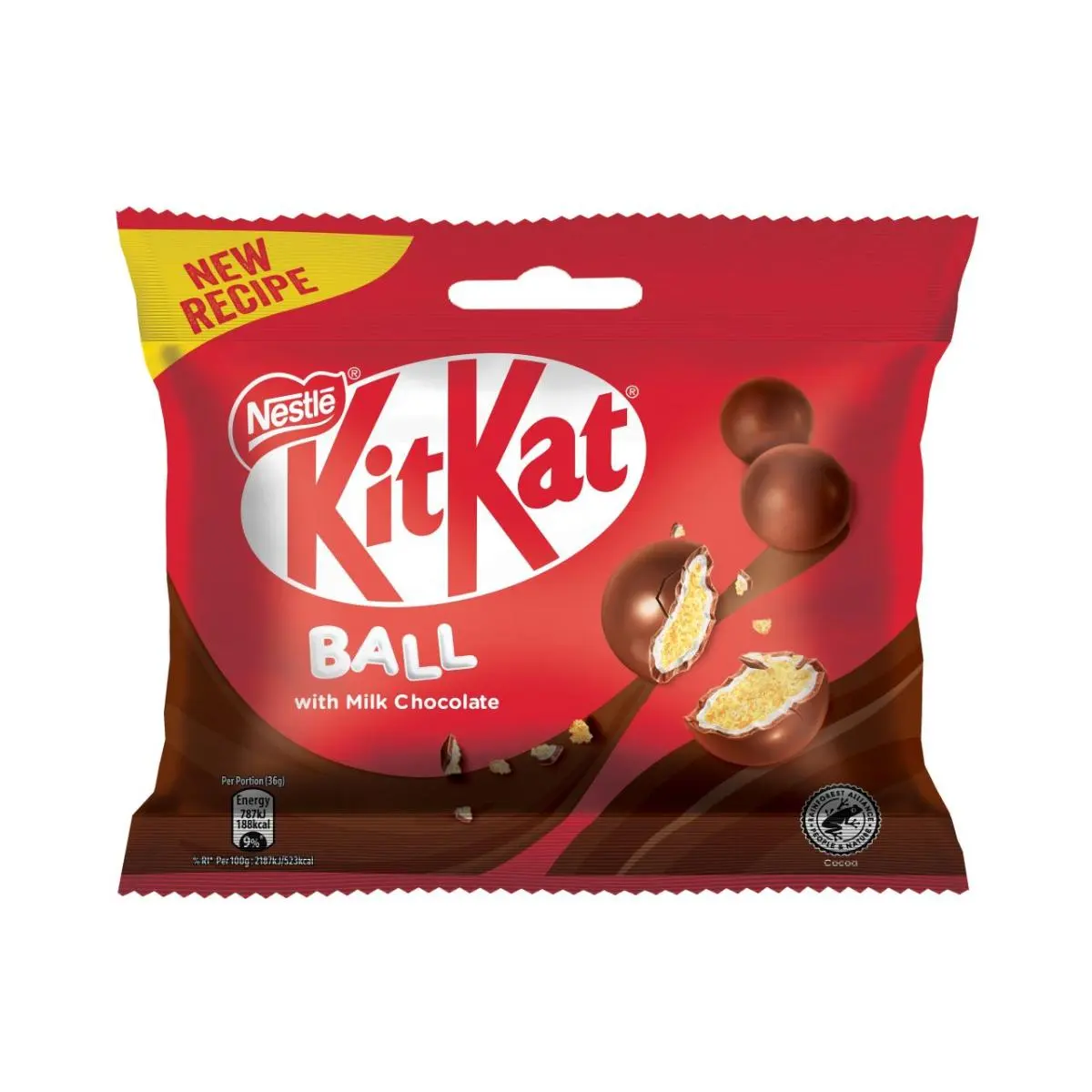 Батончик "Kit Kat" Ball в мол. шок. 36г