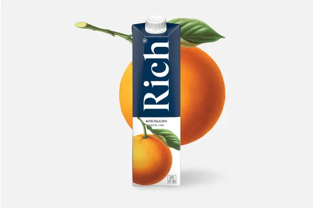 Сок "Rich" Апельсин 1л ТП (Беларусь)