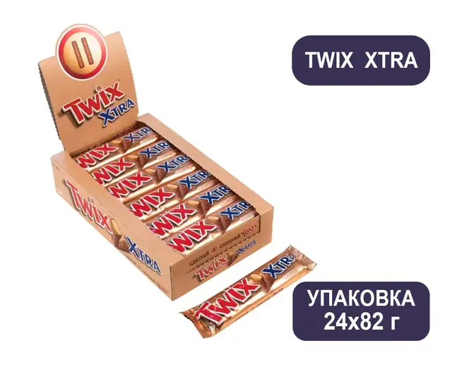 Батончик "Twix" 82г (Россия)
