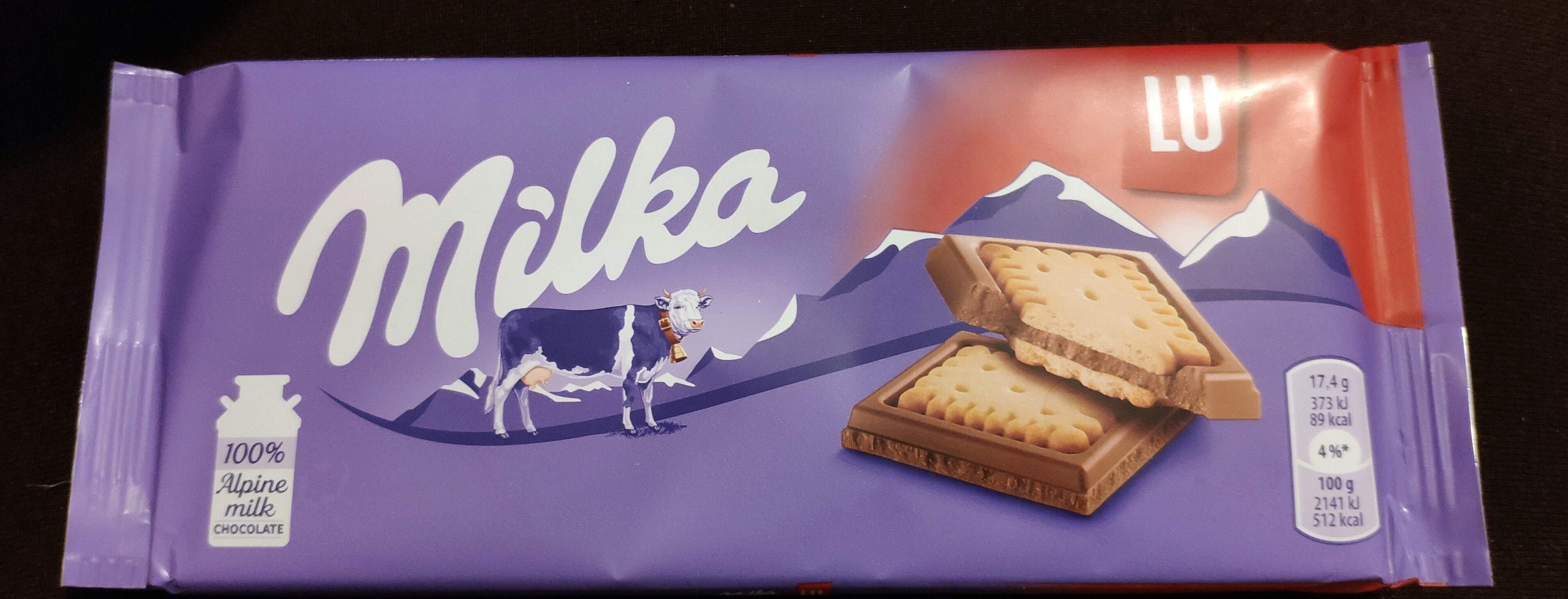Шоколад "Milka" с печеньем Lu м/у 87г