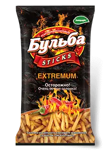 Соломка карт, Бульба sticks EXTREMUM со вкусом тайского перца, 75г
