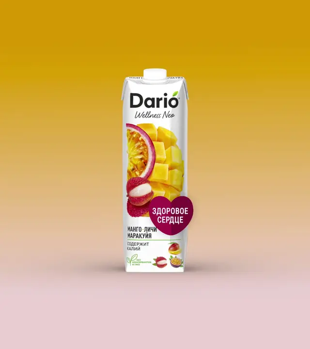 Нектар "Dario Wellness" Манго-личи-маракуйя 1л ПЭТ