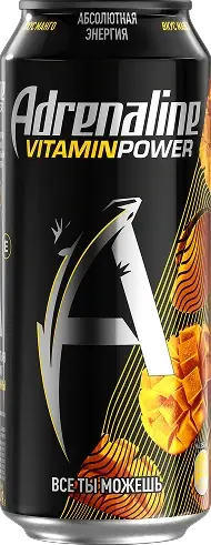 Энергетический напиток "Adrenaline Rush" Манго 0,449л ЖБ (Россия)