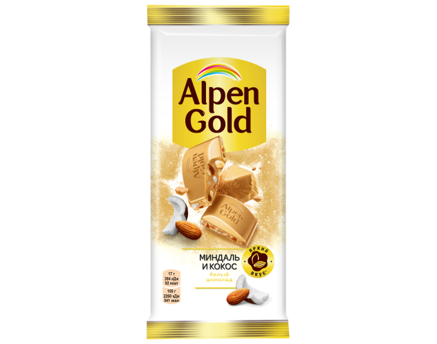 Шоколад "Alpen Gold" Пинаколада 85г (Польша)