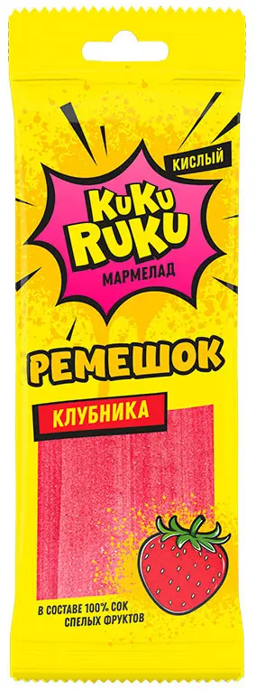 CHI-WA-WA PACKAGE РЕМЕШОК 80гр КЛУБНИКА кислый (Россия)