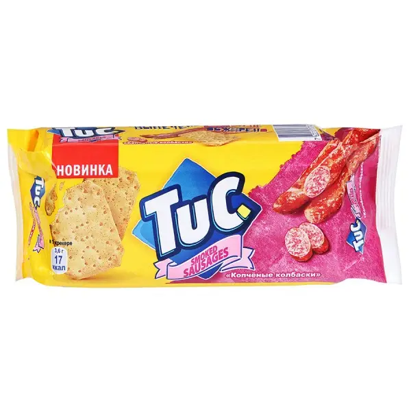 Крекер "TUC" Копченые колбаски 100г