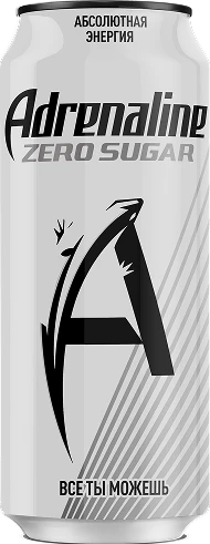 Энергетический напиток "Adrenaline Rush" БЕЗ САХАРА 0,449л ЖБ (Россия)