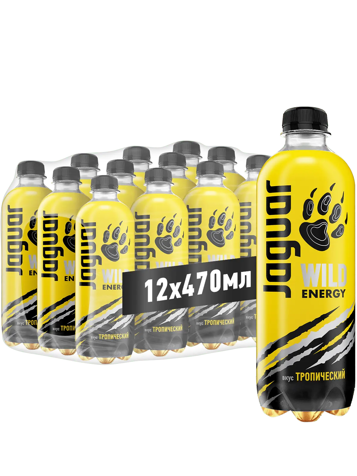 Энергетический напиток "Jaguar" Wild 0.47л ПЭТ (Россия)