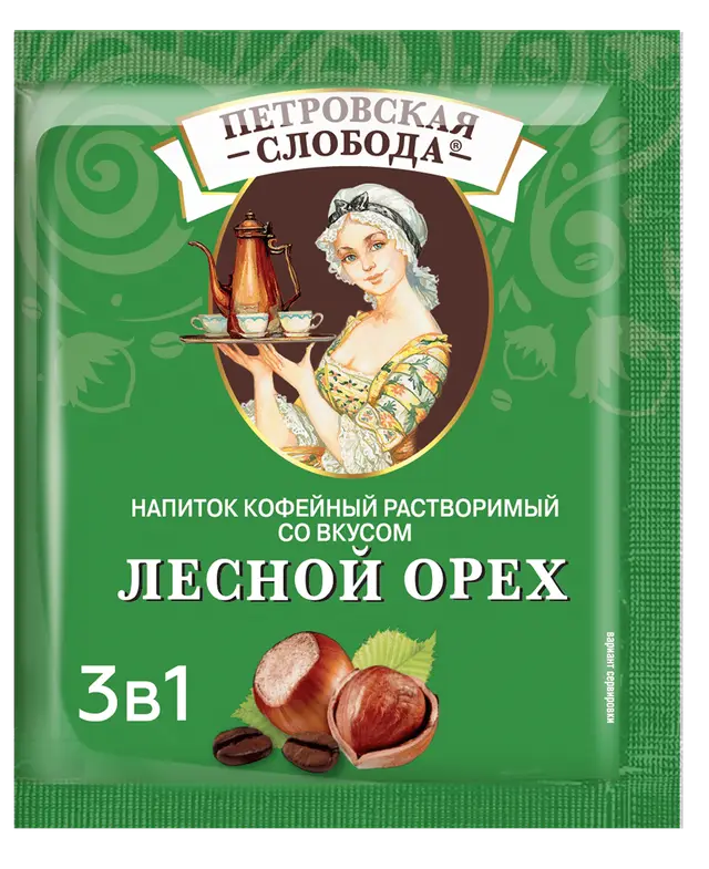 Напиток кофейный 3 в 1 "Петровская Слобода" лесной орех 18г.