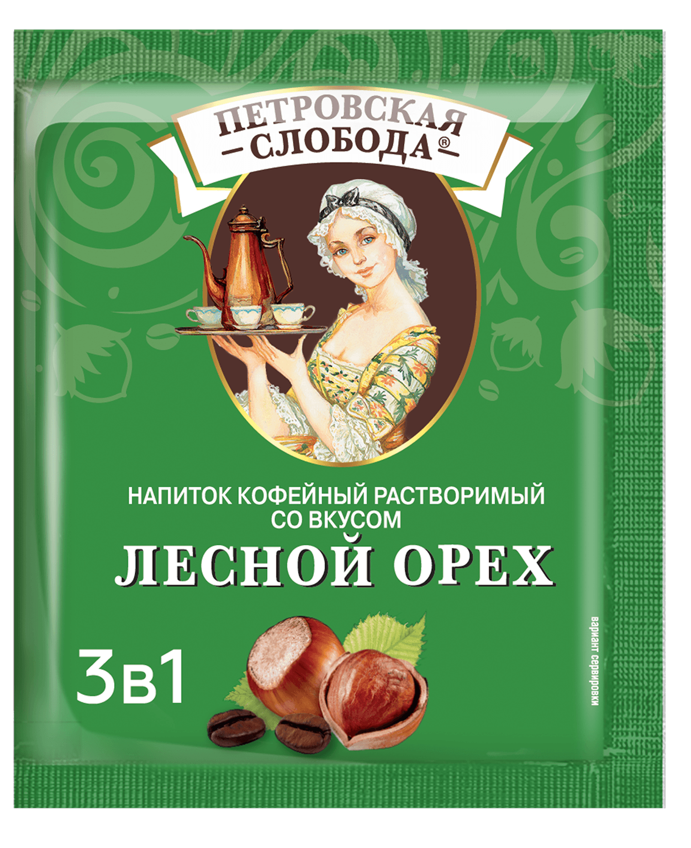 Напиток кофейный 3 в 1 "Петровская Слобода" лесной орех 18г.