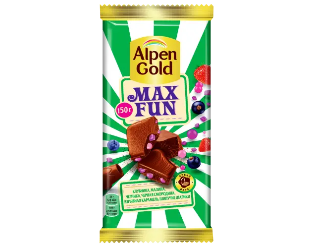 Шоколад "Alpen Gold Max Fun" Ягодный микс 140г