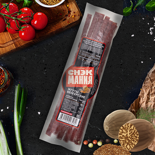 Мясные Снеки "Снэк Мания" Жгуты Классические 80г (Россия)